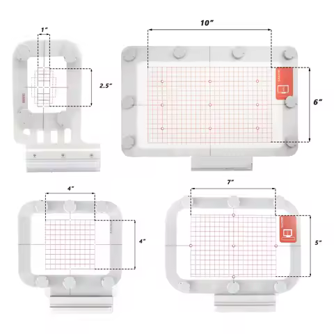 Magnetic Hoop Set for Brother Innovis NQ1700E NQ1600E NQ1400E Dream Machine Babylock - Metal Magnet 
