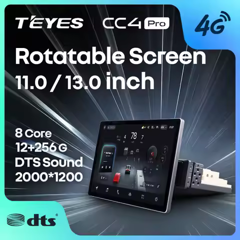 TEYES CC4 PRO For Rotatable Screen Universal 1 Din CarPlay Android Auto 2DIN Autoradio Radio Multime
