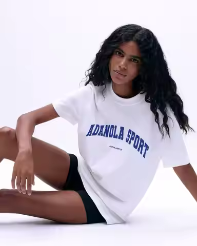 Summer Casual Sports Women's Men's T-shirt Trendy Brand Adanola Letter Printing Top Oversized Y2k Sh