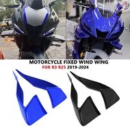 For Motorcycle Sport DownforceNaked Forntal Spoilers Aerodynamic Wing Deflector YZFR3 2024 YZFR25 20