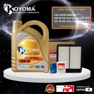 HONDA N-BOX JF3 JF4 2017y OIL FILTER + AIR FILTER + KOYOMA 15W40 4L MINERAL ENGINE OIL