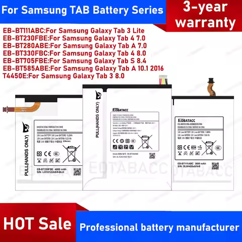 2025 YEARS 100% New Battery EB-BT355ABE For Samsung Tablet Tab3 lite/Tab4 7.0/Tab A 7.0/Tab 4 8.0/Ta