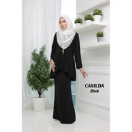 Casilda Baju Kurung Moden Terkini 2023 Plain Kosong Murah Muslimah Fashion By Adel Hari Raya Kerja H