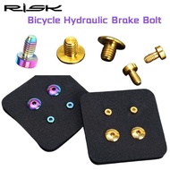 RISK Titanium Bicycle Alloy A Whole/Separate Oil Cylinder Lid Bolts Bike Hydraulic Brake Lever Disc Fixed Screws Cycling Tool