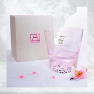 ［Direct from Japan］Gift Gift Tajima Glass Handmade Mt. Fuji Rock Glass Made in Japan Cherry Blossom 