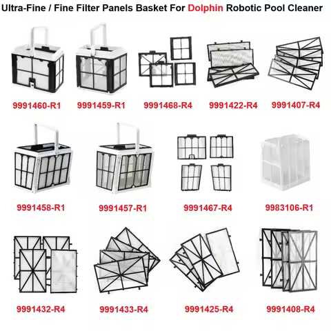 Ultra-Fine / Fine Filter Basket, Ultra-Fine / Fine Filter Panel For Dolphin Robotic Pool Cleaner S50