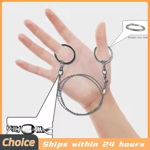 Survival Wire Saw Portable Camping Saw Rope Cable Cutting String PVC Pipe Cable Saw for Camping Hiki