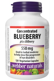 🎆新年優惠，第二樽減$5現貨🧡包郵到順豐自提🧡翌日出貨 加拿大製造 Webber Naturals 維柏健特級超濃縮護眼藍莓+越桔 (歐洲藍莓) 精華 (550毫克) 120粒膠囊 平行進口