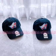Glitter47brand MLB Los Angeles Angels Clean Up Dark Blue Old Hat Baseball Cap 47