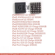 5pcs/lot 1612A1 1608A1 610A3B 1610A1 1610A3 343S00235 U2 charging IC For Pad mini 3 4 5 6 7 8 Air Pr