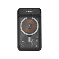 Asaki Power Bank 10000 mAh Magnetic Wireless Charge&PD18W พาวเวอร์แบงค์ 10000 mAh.ชาร์จเร็ว มี(มอก.)