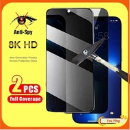 2Pcs Anti-Spy Privacy Tempered Glass Oppo A98 A38 18 8T 4G 7Z 6Z Reno 4 5 3 2Z 2F 5 2 Tempered glass protective film
