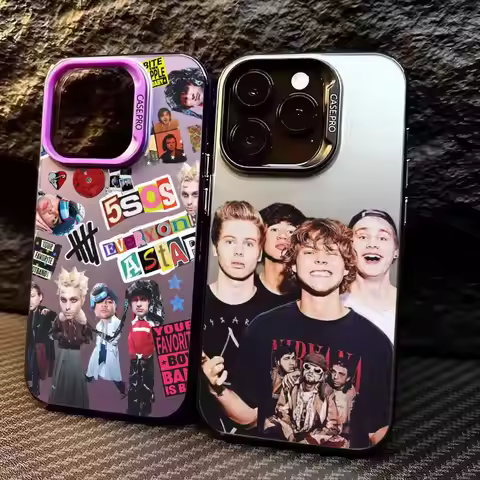 5 S-Seconds of S-Summer Band Phone Case For iPhone17,16,15,14,13,12,11 Plus,Pro Max Colored Silver P