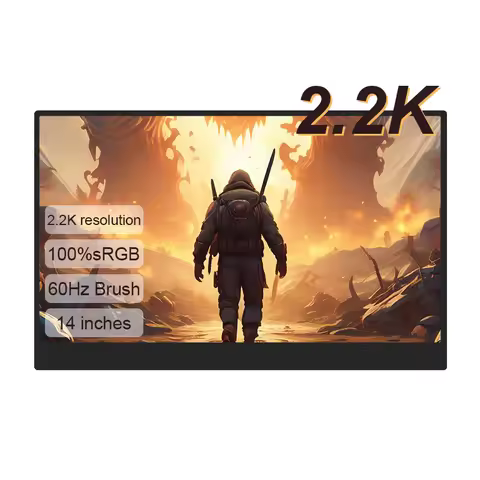 LANLIPU 14inch Portable Monitor 2240*1400 2.2K 100%sRGB Gaming Extension Display for Laptop Switch P