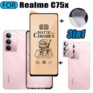 3 IN 1 Realme C75X Tempered Glass Matte Gaming Screen Protector for Realme C75 Ceramic Matte Screen 
