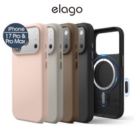< elago > iPhone 17 Pro/Pro Max Magnetic Plant Leather Thin Phone Case