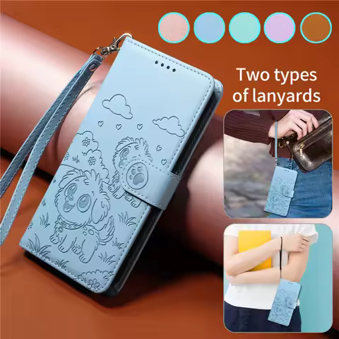 Luxury Cute Dog Anti-theft Wallet Flip Cover Case For Sony Xperia 10-7 1 VII 5 V Xperia10 VI Etui Cl