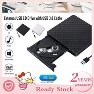USB3.0 External CD Drive Slim DVD/CD ROM Burner Writer High Speed Data Transfer for Laptop Desktop P