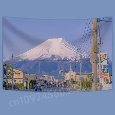1 pc Japanese Mount Fuji print ins style landscape picture bedroom tapestry background wallpaper wal