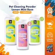 Pet Cleaning Powder Lemon Mint Rose 260g Dry Cleaning Shampoo Body Wash Deodorant Powder For Cats an