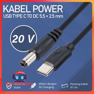 OOTDTY USB Type C to DC Power Cable 5.5x2.5mm CCTV Router Charger 97cm - PA12M