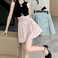 Horse Skirt Short Horse Skirt Suit S-2XL Horse Skirt Improved Summer Women's Clothing Costume Hanfu 