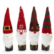 DLAY Christmas Gnome Wine Bottle Cover Cute Gnome Knitted Hat Bottles Topper for Wedding Birthday Da