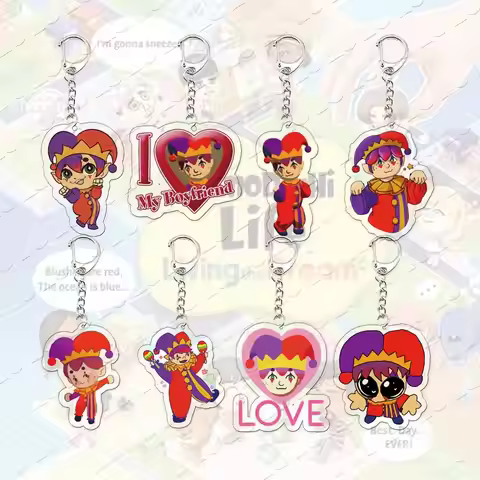 Gamer Tomodachi Life Hugh Morris Clown Keychain Bag Charms Acrylic Hot Video Game Hugh Morris Keyrin