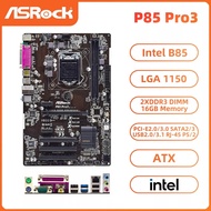 Used ASRock LGA1150 Motherboard ATX P85 Pro3 Intel B85 DDR3 SATA2/3 SPDIF Audio for Intel Core i7-47