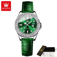 OLEVS 9945 Waterproof Diamond-encrusted Luxury  Watch For Women Fashion Stainless Steel Strap Quartz
