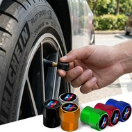 4pcs Aluminum Alloy Tyre Valve Caps Auto Accessories For BMW E60 E61 520i 523i 525i 528i 530i 535i