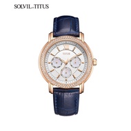 Solvil et Titus W06-03251-004 Women's Quartz Analogue Watch in White Dial and Leather Strap