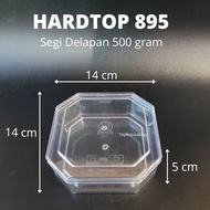 HARDTOP 895 HT 895 450 GRAM THICK CLEAR NASTAR SQUARE CAKE JAR