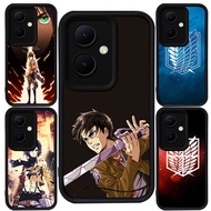 Case for OPPO Reno 13F 11 8T 11F 10 Pro 5G Black Silicone M-112 Attack on Titan