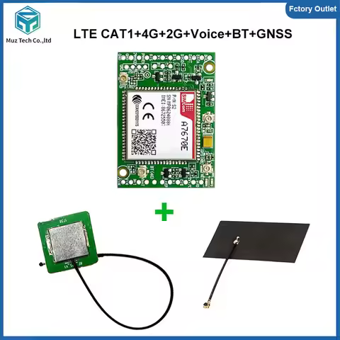SIMCOM A7670E-FASE LTE CAT1 Module Development Board 4G 2G BT GNSS Voice Core Board With FPC+GPS ant