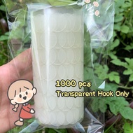 Hook Only FOR TOP - UP Pelekat Velcro Lutsinar Sebelah Sahaja Transparent Velcro Dot (One Side Only)