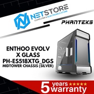PHANTEKS ENTHOO EVOLV X GLASS MIDTOWER CHASSIS (SILVER) - PH-ES518XTG_DGS