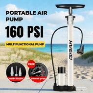 BB-AK Motorcycle & Car Tire Pump - 160 PSI Air Pump FREE Valve