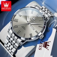 OLEVS | นาฬิกาข้อมือชาย Olevs 3633 นาฬิกา Quartz แบบบาง ทนน้ำ สายโลหะ หน้าปัดขนาดใหญ่ วัสดุหน้าปัด ก
