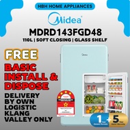 [Delivery Within 5 Days] Midea MDRD143FGD48 110L Single Door Refrigerator Controlled Cooling Separat