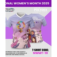 Women's Month 2025 Sublimation Print T-Shirt | Babae sa Lahat ng Sektor, Aangat ang Bukas sa Bagong 