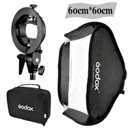 Godox Softbox แฟลช Softbox 60x60 ซม . / 24 นิ้ว X 24 นิ้ว 60x60 ซม . + ขาตั้งสําหรับถ่ายภาพสตูดิโอ