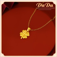 Lucky Grass Gold Chain 916k Gold Necklace Collar Necklace Clover Pendant Necklace