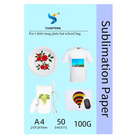 50 Sheets Sublimation Paper A4 for Heat Transfer DIY Gift Compatible with Inkjet Printer with Sublim