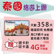 【 泰國上網卡】東南亞 不降速 8天 泰國上網 泰國網卡 泰國上網卡 4G AIS 高速上網 數據卡 旅遊卡