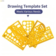 Architectural Design Template Ruler - Geometric Drawing Tool for Students Furniture Circle Ellipse