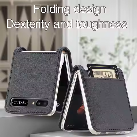 for Samsung Z Flip 7 2 6 5 4 3 flip7 Flip6 Flip5 Flip4 Leather Case for Samsung Galaxy Z Flip2 5G Fl