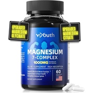 Glycinate Supplement, Magnesium 7 Complex Advanced with Citrate Malate Chelate Taurate Orotate Aspar