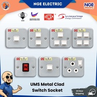 Switch| UMS Metal Clad Switch 1G 2G 3G 4G 1G 2Way 20A DP SIRIM Heavy Duty