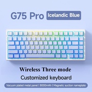 MCHOSE G75 PRO Wireless Three Mode Gaming Mechanical Keyboard RGB Customized 8000mAh Cherry Profile 